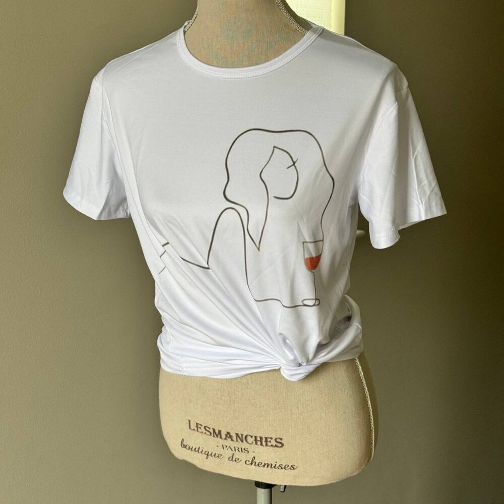 NWOT! Fun Abstract Cotton-Blend T-shirt - Size Medium
